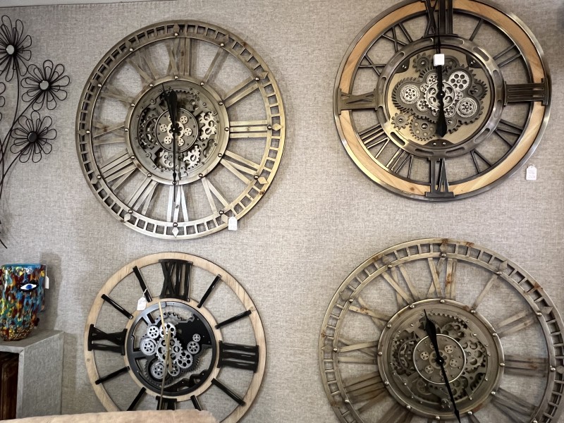 Grande horloge de style industriel 